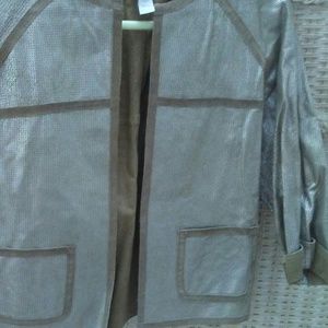 Reversible suede leather jacket